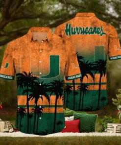 Miami Hurricanes Logo Coconut Tropical Hawaiian Shirt Beach Gift For Fans