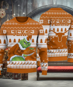 Texas Longhorns Grinch Ugly Christmas Sweater