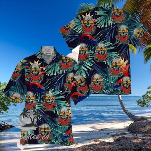 Skull Colorful Amazing Design Unisex Hawaiian Shirt
