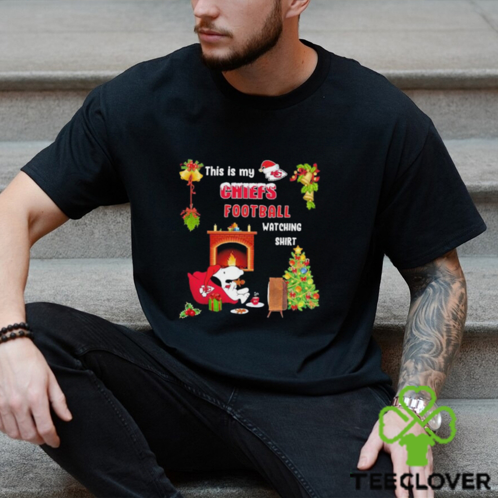 Peanuts Snoopy This Is My Kansas City Chiefs Football Watching Christmas Shirt Peanuts Snoopy This Is My Kansas City Chiefs Football Watching Christmas Shirt