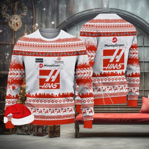 Haas Formula 1 Team Kintted Christmas 3D Sweater For Men And Women