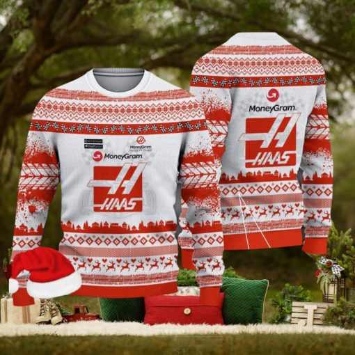 Haas Formula 1 Team Kintted Christmas 3D Sweater For Men And Women