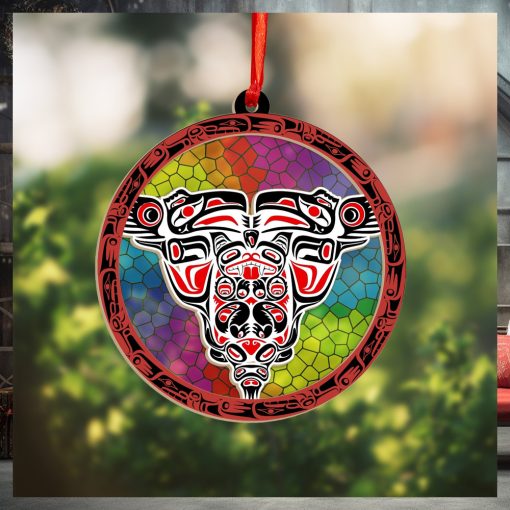 Haida Art Symbolism Suncatcher Ornament Northwest Coast Unique Christmas Ornaments
