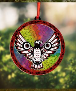 Haida Eagle Art Northwest Coast Suncatcher Ornament Christmas Tree Ornaments