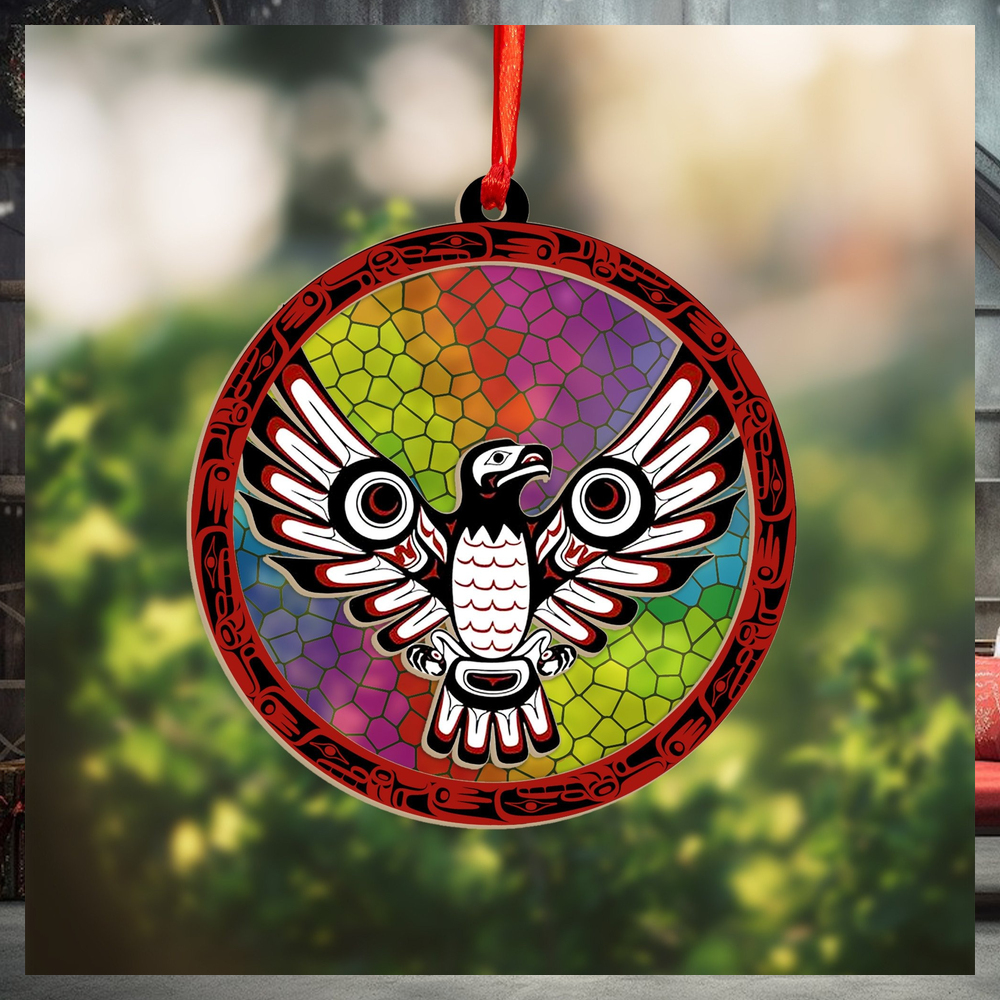Haida Eagle Art Northwest Coast Suncatcher Ornament Christmas Tree Ornaments Haida Eagle Art Northwest Coast Suncatcher Ornament Christmas Tree Ornaments