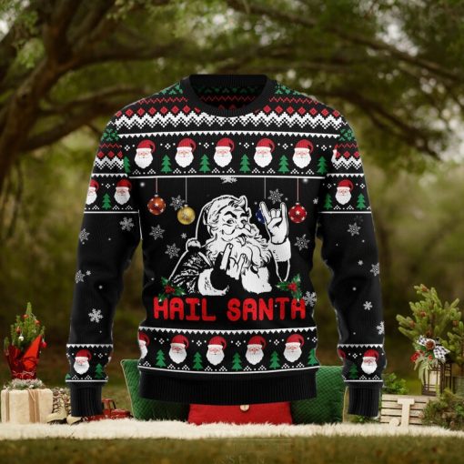 Hail Santa Ugly Christmas Sweater Gift Men Women