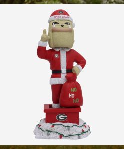 Hairy Dawg Georgia Bulldogs Santa Mascot Bobblehead Ornament