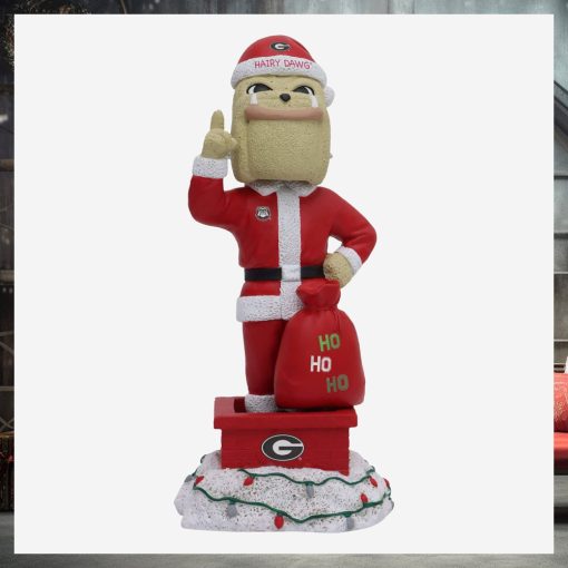 Hairy Dawg Georgia Bulldogs Santa Mascot Bobblehead Ornament