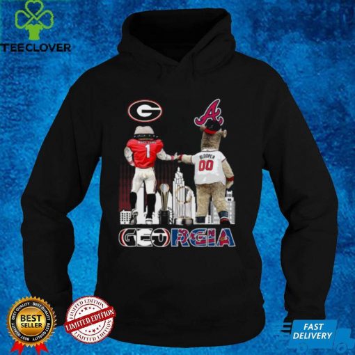 Hairy Dawg Georgia Bulldogs_ Blooper Atlanta Braves t Shirt