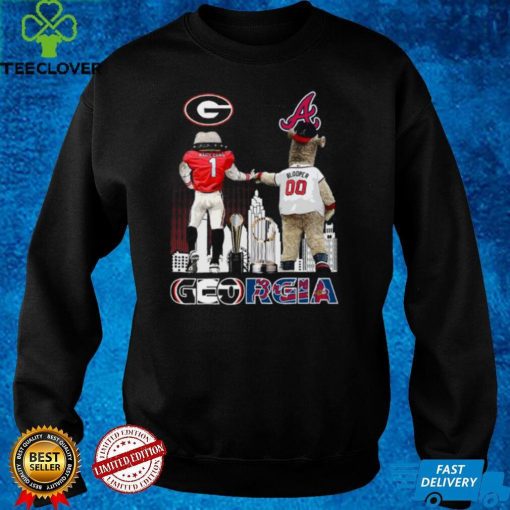 Hairy Dawg Georgia Bulldogs_ Blooper Atlanta Braves t Shirt