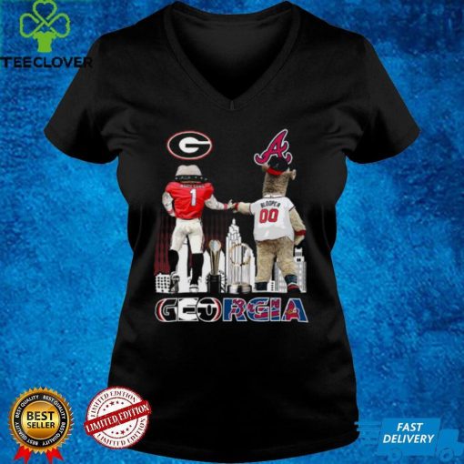 Hairy Dawg Georgia Bulldogs_ Blooper Atlanta Braves t Shirt