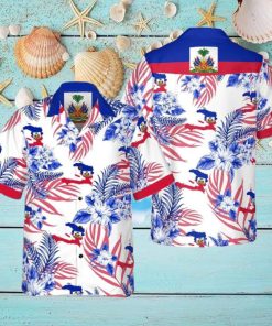 Haiti Proud Hawaiian Shirt Mens Summer Button Down Shirts Presents For Boyfriend