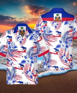 Haiti Proud Hawaiian Shirt Mens Summer Button Down Shirts Presents For Boyfriend
