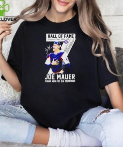 Hall Of Fame Joe Mauer Minnesota Twins 2004 2018 Signature Thank You For The Memories Unisex T Shirt