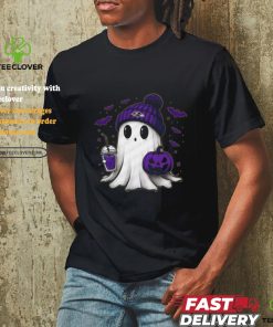 Halloween Baltimore Ravens NFL Football Fan Ghost with Pumpkin shirt 2 Halloween Baltimore Ravens NFL Football Fan Ghost with Pumpkin shirt