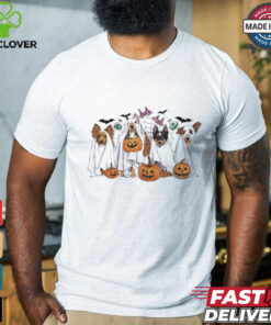Halloween Boo Dogs Ghost Pumpkins Spooky Dog Lover Outfit Shirt