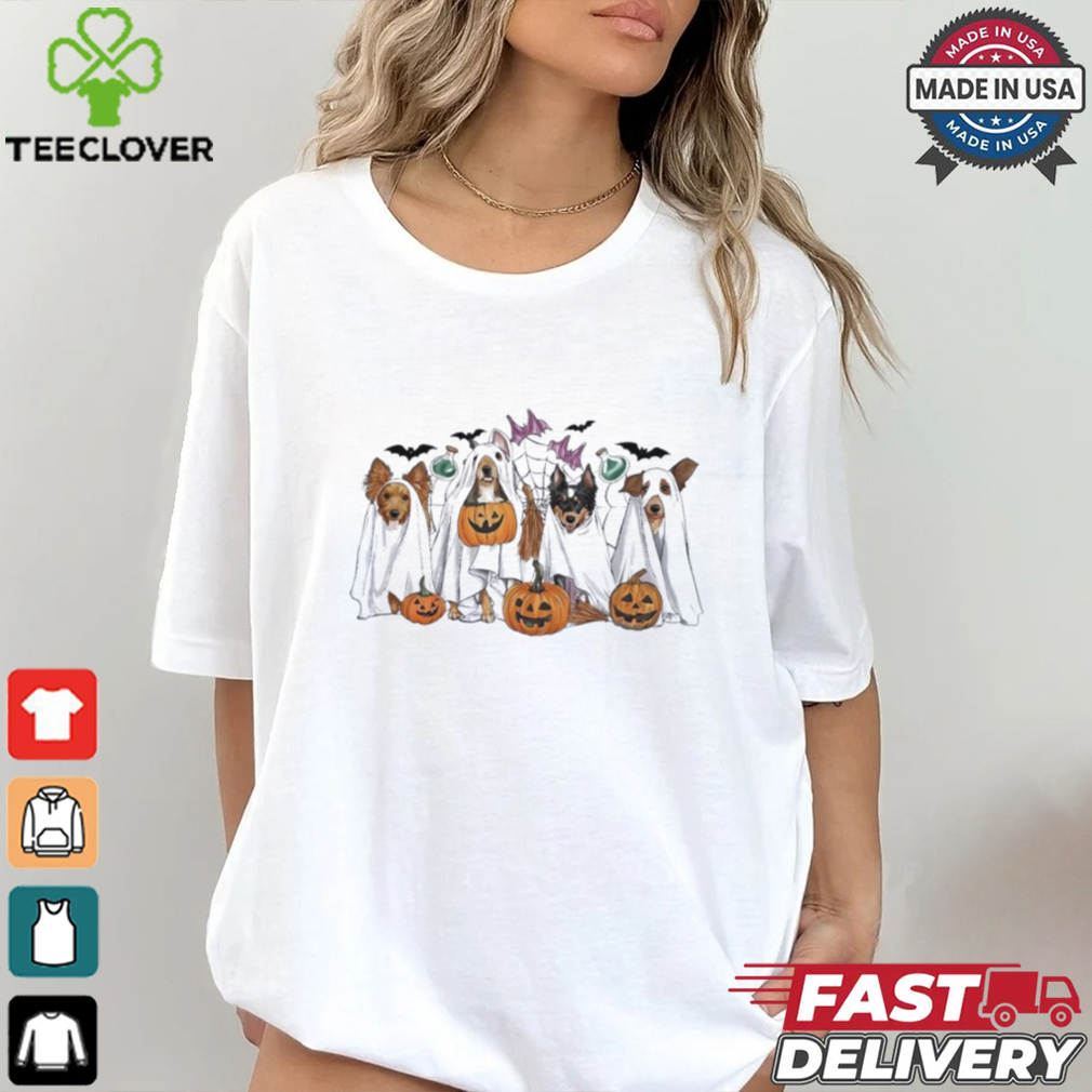 Halloween Boo Dogs Ghost Pumpkins Spooky Dog Lover Outfit Shirt Halloween Boo Dogs Ghost Pumpkins Spooky Dog Lover Outfit Shirt