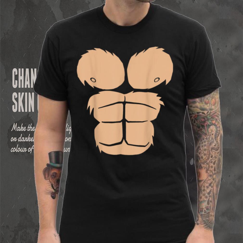  Monkey Chest Muscles Shirt Halloween Costume Gorilla