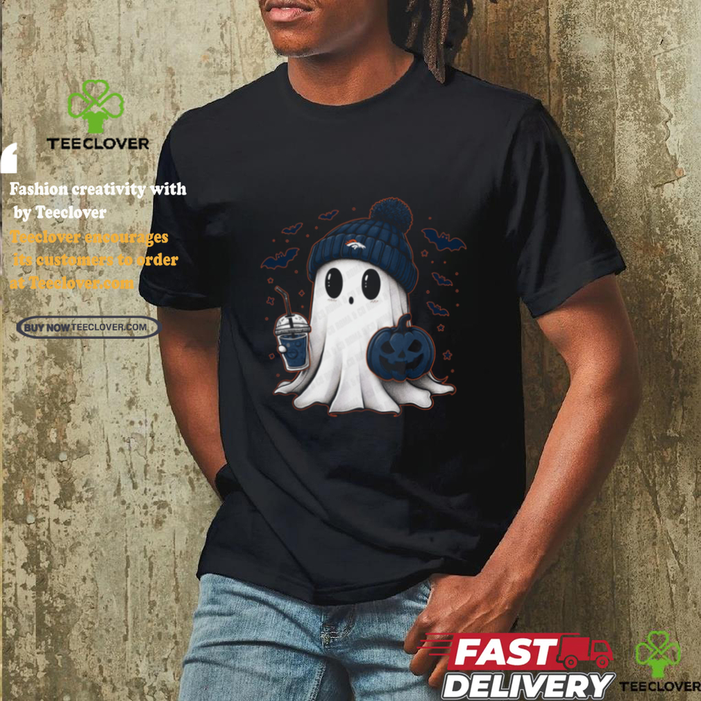 Halloween Denver Broncos NFL Football Fan Ghost with Pumpkin shirt Halloween Denver Broncos NFL Football Fan Ghost with Pumpkin shirt