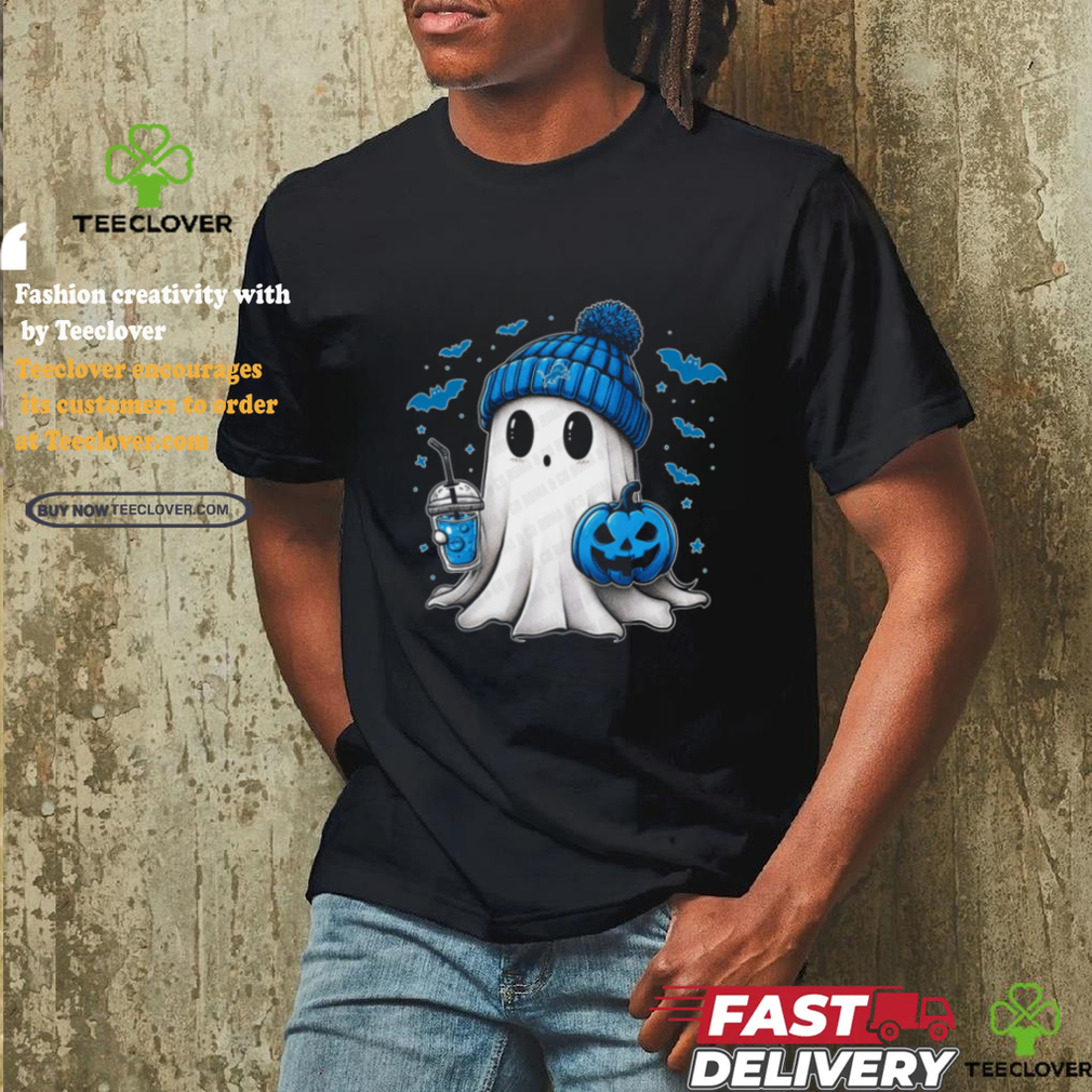 Halloween Detroit Lions NFL Football Fan Ghost with Pumpkin shirt Halloween Detroit Lions NFL Football Fan Ghost with Pumpkin shirt