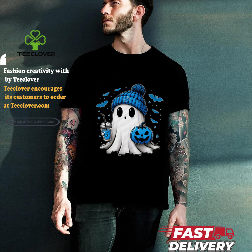 Halloween Detroit Lions NFL Football Fan Ghost with Pumpkin shirt Halloween Detroit Lions NFL Football Fan Ghost with Pumpkin shirt