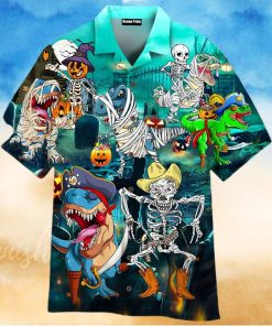 Halloween Dinosaur Scary Party Hawaiian Shirt