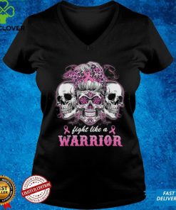 Halloween Fight Like A Warrior Sugar Skull Ladies T Shirt