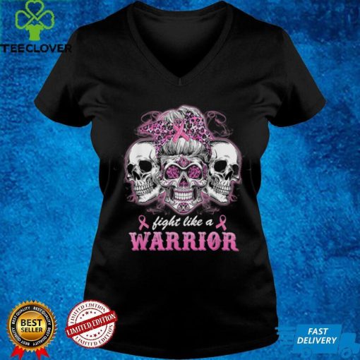 Halloween Fight Like A Warrior Sugar Skull Ladies T Shirt