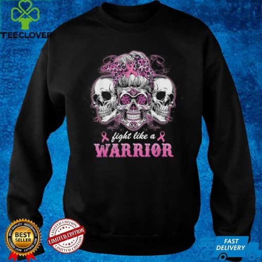 Halloween Fight Like A Warrior Sugar Skull Ladies T Shirt