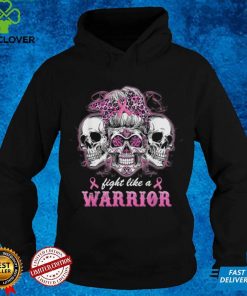 Halloween Fight Like A Warrior Sugar Skull Ladies T Shirt