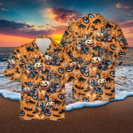Halloween Forklift Hawaiian Shirt