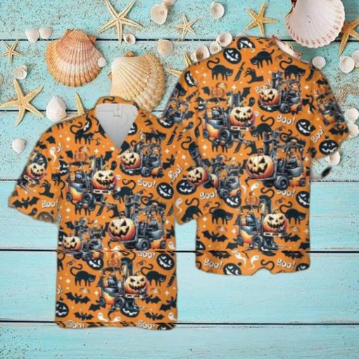 Halloween Forklift Hawaiian Shirt