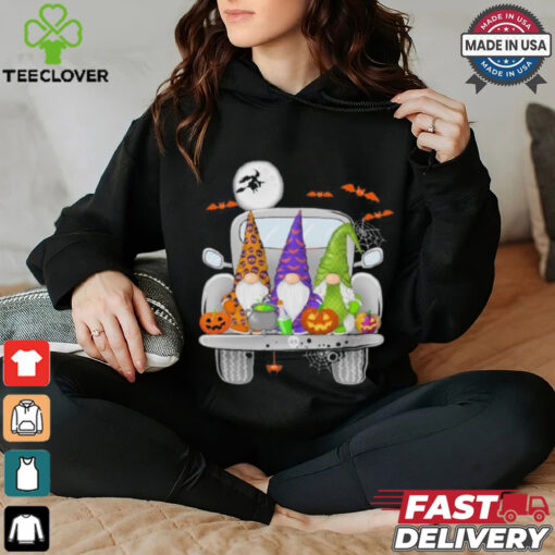 Halloween Gnomes With Truck Cute Gnomes Happy Shirt