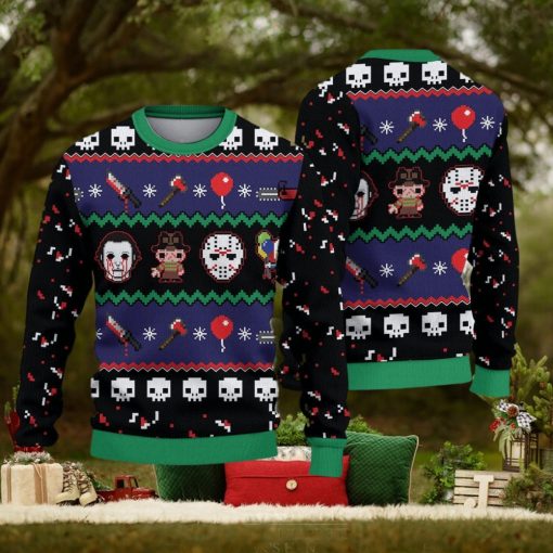 Halloween Horror Ugly Christmas Sweater Holiday For Men And Women