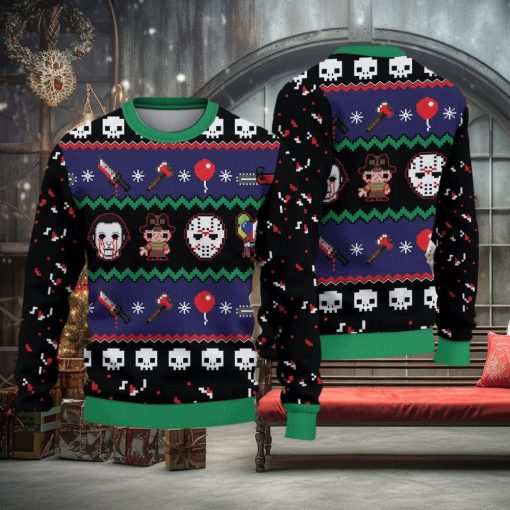 Halloween Horror Ugly Christmas Sweater Holiday For Men And Women