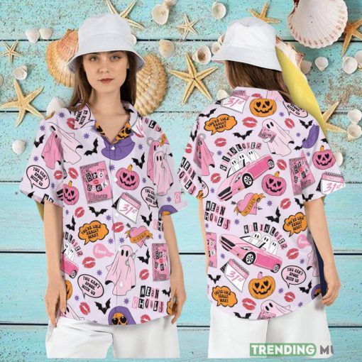 Halloween Mean Ghouls Hawaiian Shirt Funny Mean Girls Hawaii Shirt Pink Halloween Ghosts Aloha Shirt