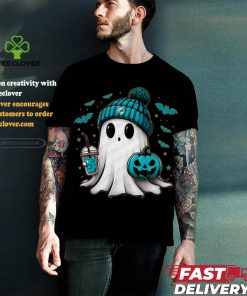 Halloween Miami Dolphins NFL Football Fan Ghost with Pumpkin shirt 3 Halloween Miami Dolphins NFL Football Fan Ghost with Pumpkin shirt