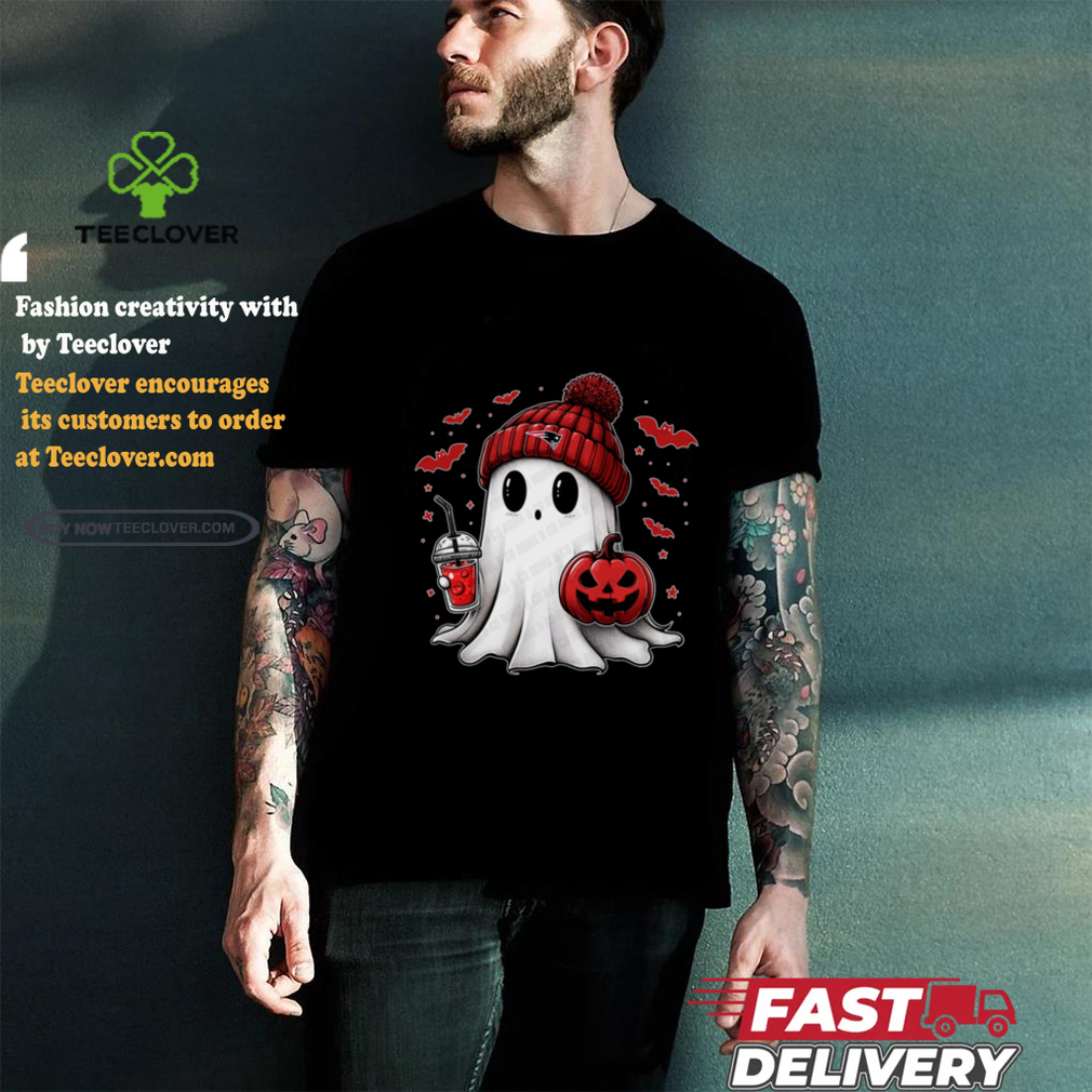 Halloween New England Patriots NFL Football Fan Ghost with Pumpkin shirt Halloween New England Patriots NFL Football Fan Ghost with Pumpkin shirt