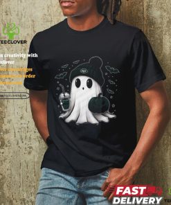 Halloween New York Jets NFL Football Fan Ghost with Pumpkin shirt 2 Halloween New York Jets NFL Football Fan Ghost with Pumpkin shirt