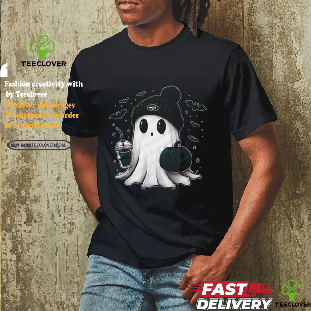 Halloween New York Jets NFL Football Fan Ghost with Pumpkin shirt Halloween New York Jets NFL Football Fan Ghost with Pumpkin shirt