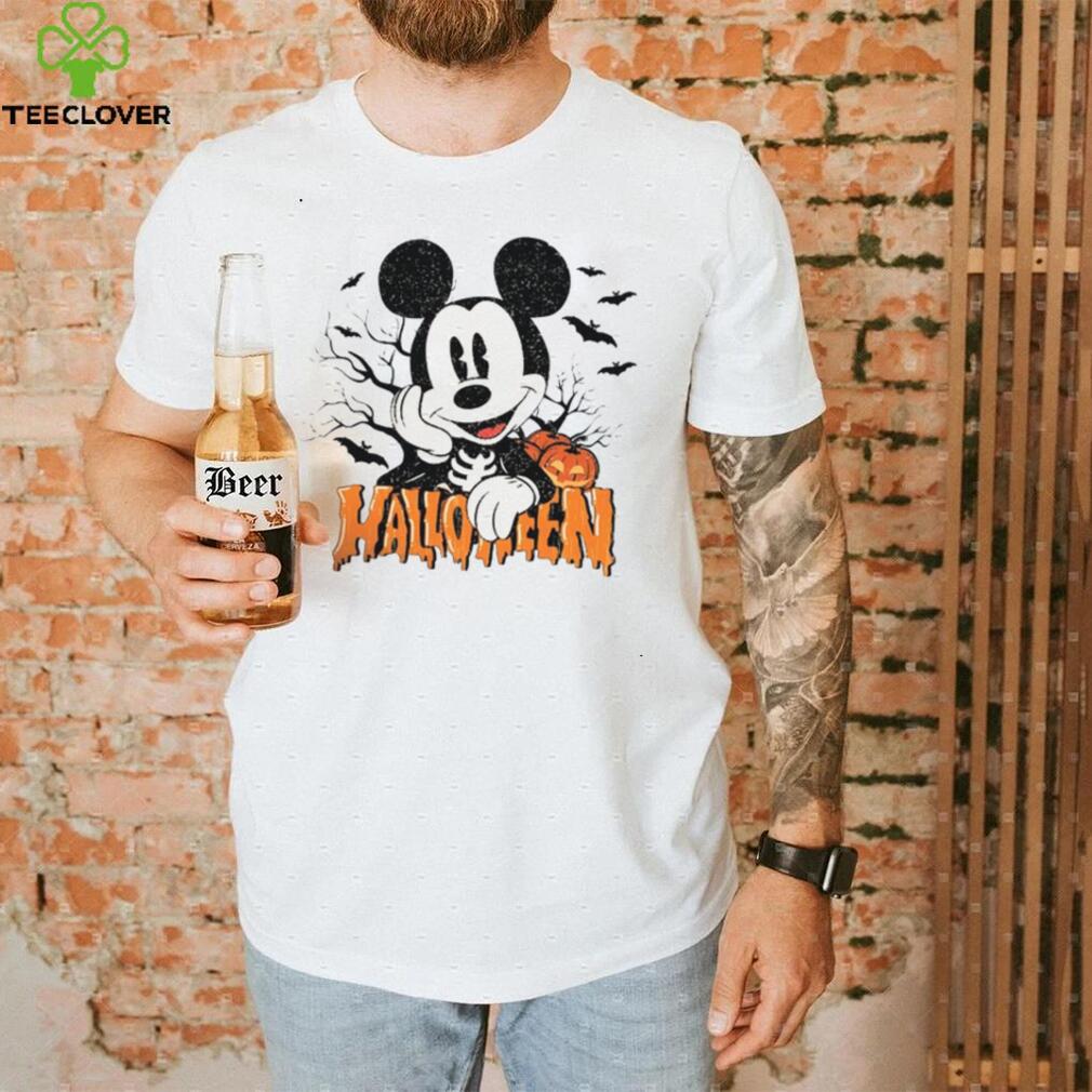 Halloween Night Disney Mickey Skeleton T Shirt