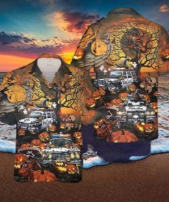 Halloween Police Car Hawaiian Shirt