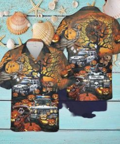 Halloween Police Car Hawaiian Shirt