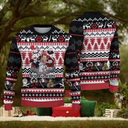 Halloween Scary Bears Ugly Christmas Sweater