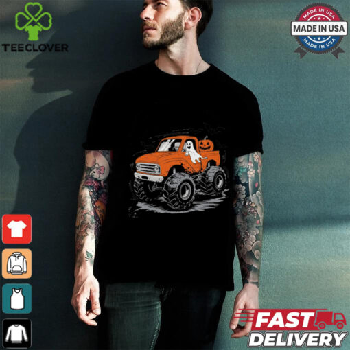 Halloween Shirt For Kids Boy Monster Truck Pumpkin Halloween T Shirt
