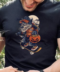 Halloween Skateboard Wolf Disneyland Halloween Shirts_Classic Shirt_Shirt PqSEj