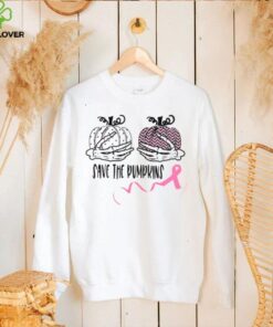 Halloween Skeleton Save The Pumpkins Breast Cancer T Shirt
