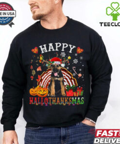 Halloween Thanksgiving Christmas German Shepherd Xmas German Shepherd T Shirt