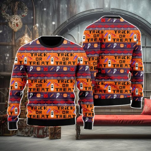 Halloween Trick Or Treat Christmas Unisex Ugly Sweater