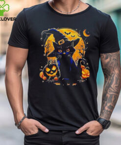 Halloween cat costume pumpkin shirt